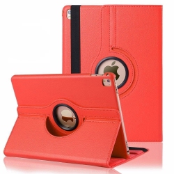 CSMART 【】 360 Rotating Pu Leather Stand Case Smart Cover for Ipad Pro 9.7" 2016 In Red