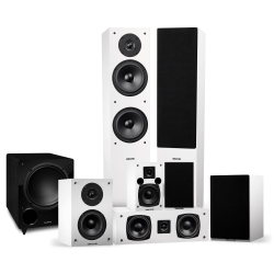 FLUANCE Elite High Definition Surround Sound Home Theater 7.1 Speaker System - (Sx71Whr) In White