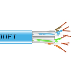 BLACK BOX NETWORK Srv Cat6 Plenum 1000Ft Unshielded Solid Bulk Cable - (Eyn871B-Pb-1000) In Blue