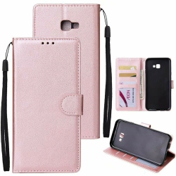 CSMART [Cs] Samsung Galaxy J3 Prime / Galaxy J3 2017 Case, Magnetic Leather Folio Wallet Flip Case Cover With Card Slot, Rose In Gold
