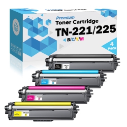 ULTRA TONER 4 Colors Combo - Superior Brother Tn221/tn225 Bk/m/y/c Compatible Toner Cartridge-Brother Printer