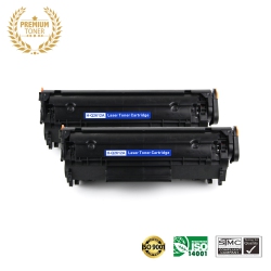ULTRA TONER 2 Packs Deal HP 12A (Q2612) Toner Cartridge (Compatible With Canon 103, Canon 104) Premium Quality！ In Black