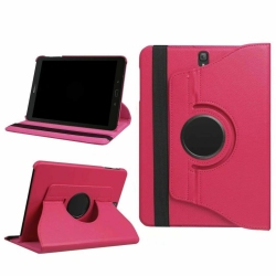 CSMART 【】 360 Rotating Leather Tablet Case Smart Stand Cover for Samsung Tab S3 9.7" T820 T825, Hot In Pink