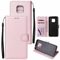 CSMART [Cs] Huawei Mate 20 Pro Case, Magnetic Leather Folio Wallet Flip Case Cover With Card Slot, Rose In Gold