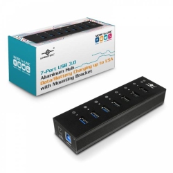 VANTEC THERMAL TECHN Vantec 7-Port USB 3.0 Aluminum Hub With 12V/3A Premium Power Adapter (Ugt-Ah710U3-Bk)