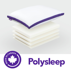 POLYSLEEP Antimicrobial Memory Foam Pillow | Hypoallergenic Adjustable Neck & Body Bed Pillows, Medical Grade Memory Foam, Cotton Washable Case —