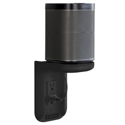 SANUS Wsos1-B1 Outlet Shelf for Sonos One & Play:1 - Black, Single