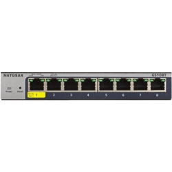 NETGEAR Gs108Tv3 8-Port Gigabit Ethernet Smart Managed Pro Switches With Cloud Management (Gs108T-300Nas)