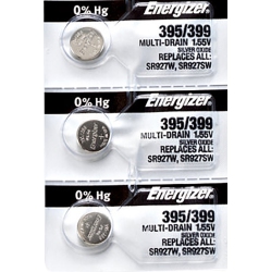 ENERGIZER 3 X 395 Watch Batteries, Sr927Sw Or 399 Battery