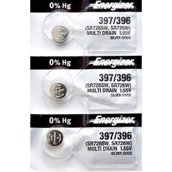 ENERGIZER 3 X 396 Watch Batteries, Sr726W Or 397 Battery