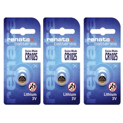 RENATA 3 X Cr1025 Batteries, Lithium Battery 1025