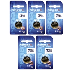 RENATA 5 X Cr2016 Batteries, Lithium Battery 2016
