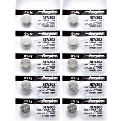 ENERGIZER 10 X 357 Watch Batteries, Sr44W Or 303 Battery