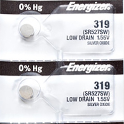 ENERGIZER 2 X 319 Watch Batteries, Sr527Sw Battery