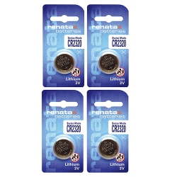 RENATA 4 X Cr2320 Batteries, Lithium Battery 2320