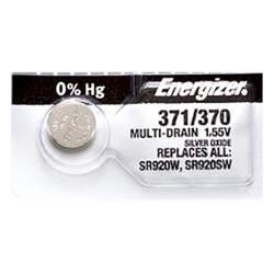 ENERGIZER 1 X 371 Watch Batteries, Sr920Sw Or 370 Battery