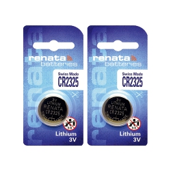RENATA 2 X Cr2325 Batteries, Lithium Battery 2325