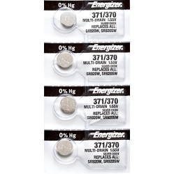 ENERGIZER 4 X 371 Watch Batteries, Sr920Sw Or 370 Battery
