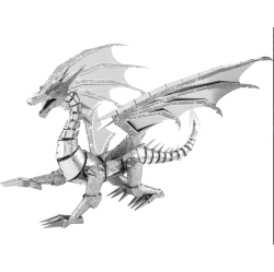 FASCINATIONS - Icx023 | Iconx 3D Metal Model Kits: Dragon In Silver