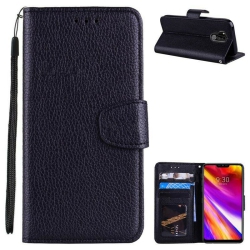 CSMART [Cs] Lg G7 Thinq / G7 One Case, Magnetic Leather Folio Wallet Flip Case Cover With Card Slot In Black