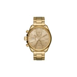DIESEL Ms9 Gold-Tone Sunray Dial Chronograph Men's Watch Dz4475 In Multicolor