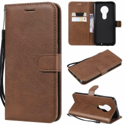 CSMART [Cs] Motorola Moto G7 Play Case, Magnetic Leather Folio Wallet Flip Case Cover With Card Slot In Brown
