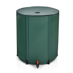 GYMAX 53 Gallon Portable Rain Barrel Water Collector Collapsible Tank W /spigot Filter