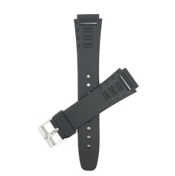 BANDINI 20MM Rubber Sports Watch Band Strap for Casio, Timex & More, 2 Spring Bars Included In Black