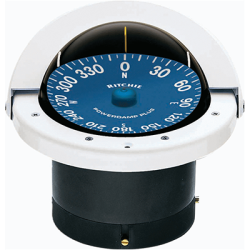 RITCHIE COMPASSES Compass, Flush Mount, 4.5" Dial In White