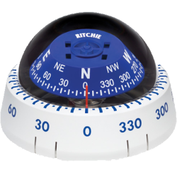 RITCHIE COMPASSES Compass, Kayak Mount, 2.75" Dial In White