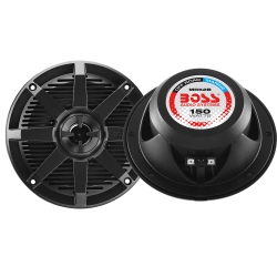 BOSS AUDIO Mr52B 5.25" 2-Way 150W Marine Full Range Speaker - - Pair In Black