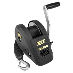 FULTON 1500Lb Single Speed Winch W/20' Strap Included - Cover In Black