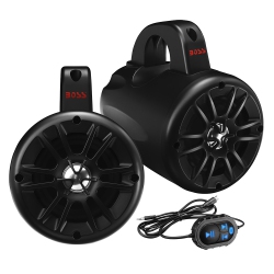 BOSS AUDIO Bm40Ampbt 4" 2-Way Amplified Roll Cage/waketower Speaker Pods W/bluetooth Controller