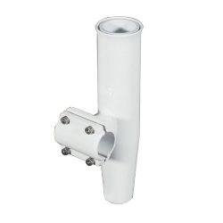 LEE'S TACKLE Lee's Clamp-On Rod Holder - Aluminum - Horizontal Mount - Fits 1.900" O.d. Pipe In White