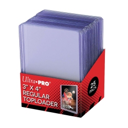 ULTRA PRO 3" X 4" Clear Regular Toploader (25Ct) 25 Hard Plastic Card Protectors