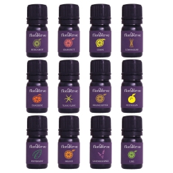 FLORAVERVE Essential Joy Pack, Natural & 100% Pure Aromatherapy Essential Oils Starter Kit 12 X 5Ml