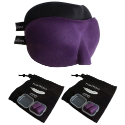 FLORAVERVE Sleep Mask, Double Eye Mask, Soft & Lightweight With Ear Plugs & Pouch