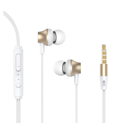 DEVIA Metal In-Ear Wired Earphone With Remote And Mic In Gold