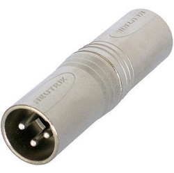 NEUTRIK Na3MM Circular Adapter - 3-Pole Xlr Male to 3-Pole Xlr Male