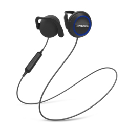 KOSS Bt221I Wireless Bluetooth Ear Clips | In-Line Microphone & Remote | | 6+ Hour Battery Life | Sweat Resistant | Lig In Black