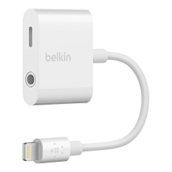 BELKIN 3.5MM Audio + Charge Rockstar, Iphone Aux Adapter/iphone Charging Adapter for Iphone Xs, Xs Max, Xr, 8/8 Plus And More
