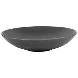 Brilliant Granito Stoneware 8.6" Pasta Plate - Set of 4 - Black