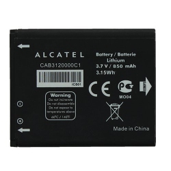 ALCATEL Oem 3.7V Lithium Cell Phone Battery 850 Mah Qwerty 3.15Wh Cab3120000C1