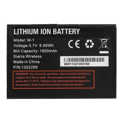 SIERRA WIRELESS W-1 Lithium Ion Battery 3.7V 6.66Wh 1800Mah Router Mobile Hotspot Aircard Wifi