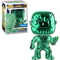 FUNKO Pop Marvel 3.75 Inch Action Figure Avengers Infinity War - Chrome Thanos #289 Exclusive In Green
