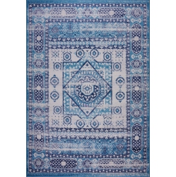 LA DOLE RUGS Ladole Rugs Zosia Traditional Diamond Design Area Rug In Blue, 8X11
