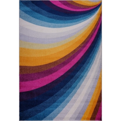 LA DOLE RUGS Ladole Rugs Opal Abstract Style Rainbow Area Rug In Multicolor, 7X10