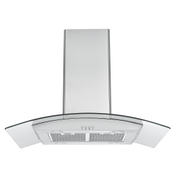 ANCONA 36" Island Glass Range Hood In Stainless Steel
