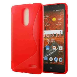 CSMART 【】 Ultra Thin Soft Tpu Silicone Jelly Bumper Back Cover Case for Zte Grand X4 In Red