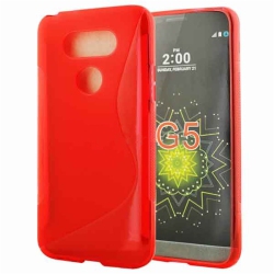 CSMART 【】 Ultra Thin Soft Tpu Silicone Jelly Bumper Back Cover Case for Lg G5 In Red